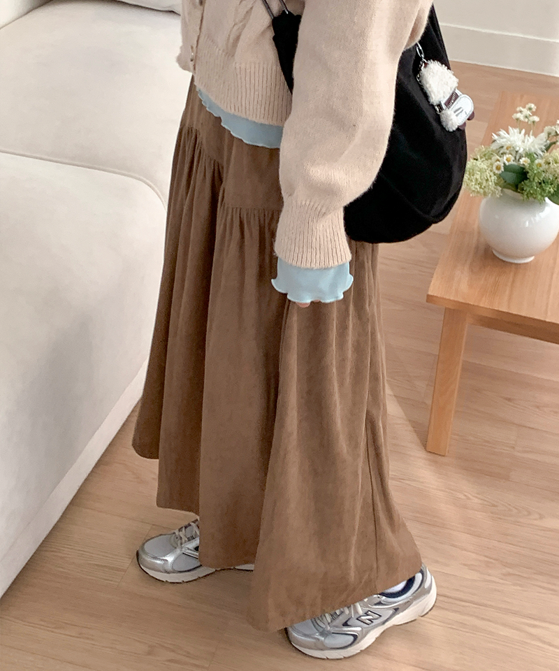 corduroy long skirt