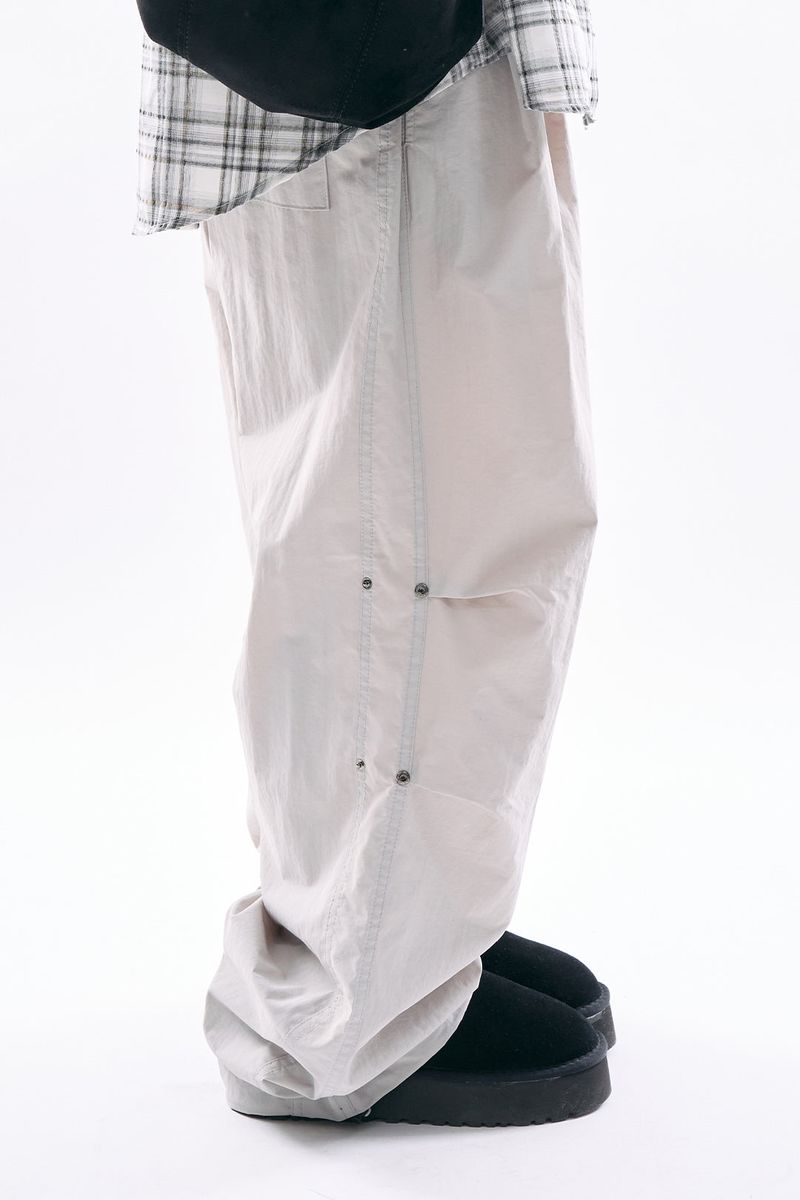 Aether rivet snap nylon pants