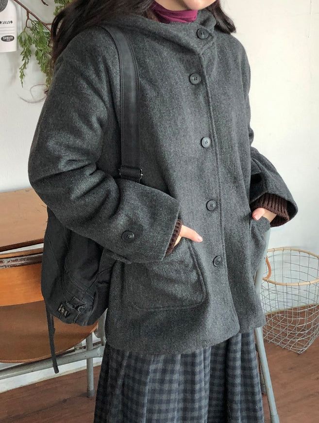 Manmas 2oz Hood High Neck Half Coat
