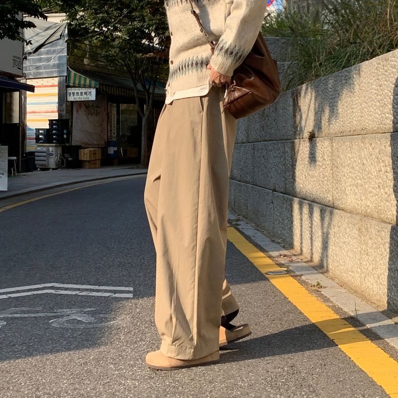 LMN デルトアンダーピンタックワイドパンツ (5 colors)