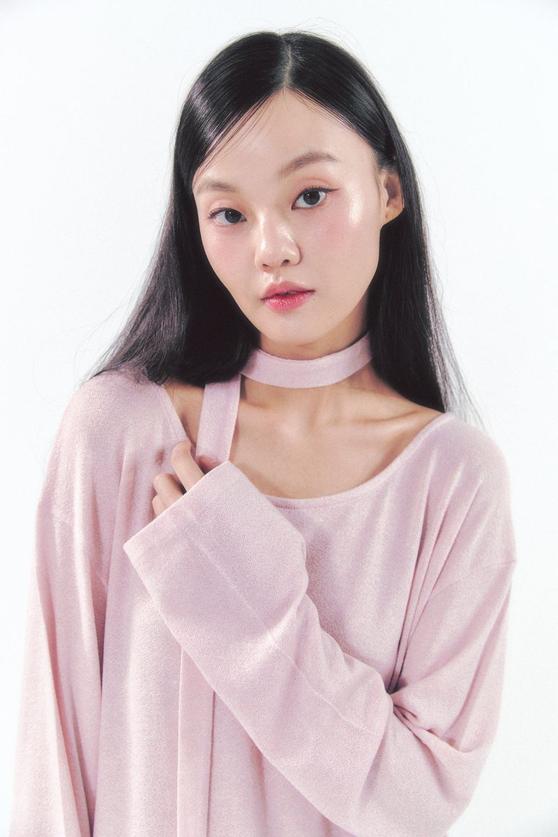 Knit Tie Long Sleeve Set Pink