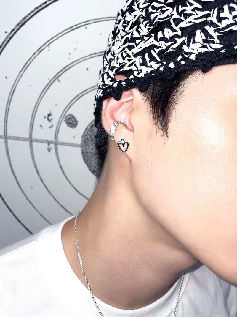 SMALL HEART TARGET EARRING