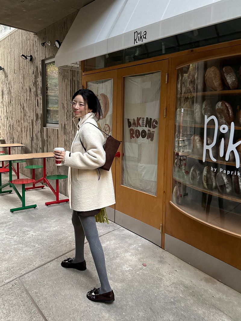 [MADE] KYLIE WOOL ALPACA HANDMADE HALF DOUBLE COAT
