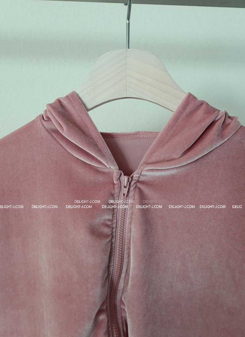 Velvet Slim Two-Piece Sweat Suit Set