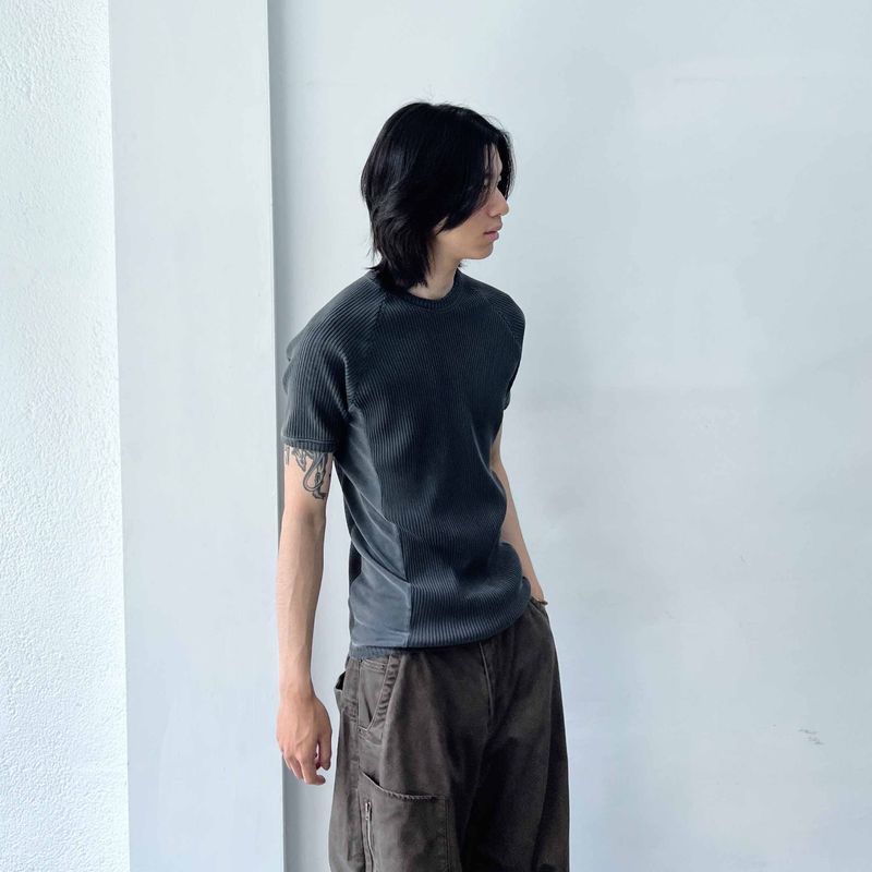 Sharp Silhouette Slim-Fit Ribbed Tee