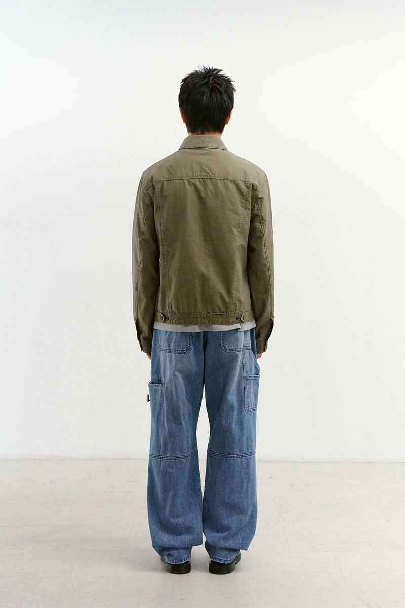 Incision Double Knee Carpenter Pants (Washed Blue)