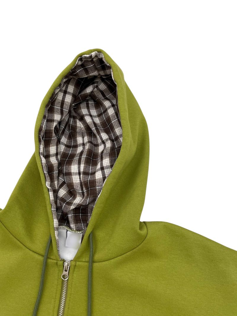 maru check zip-up