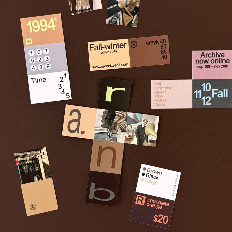 oab tone pack brown / scrap sticker set