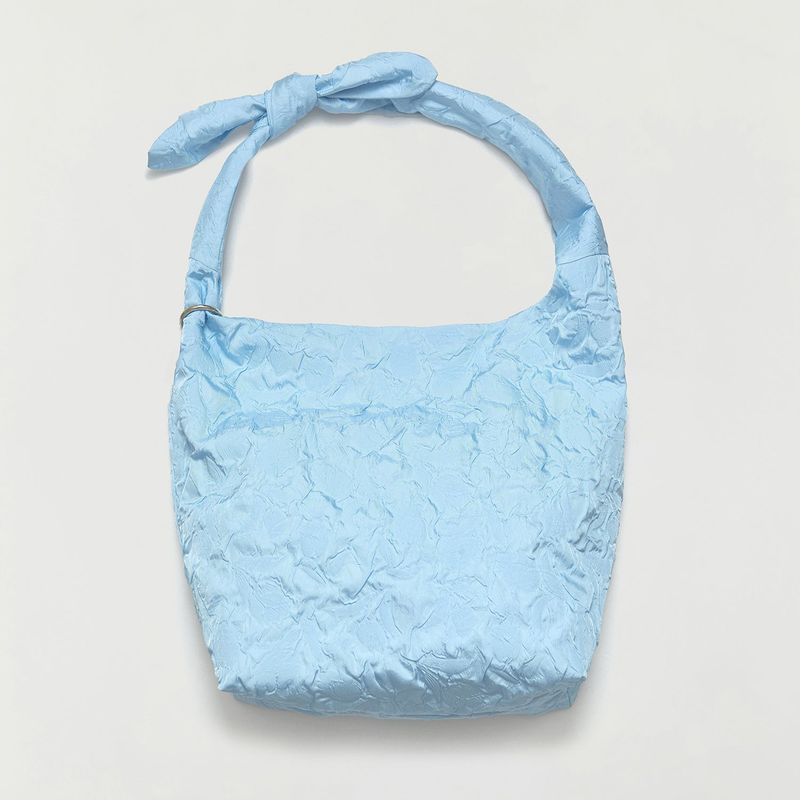 Rose knot bag_sky blue
