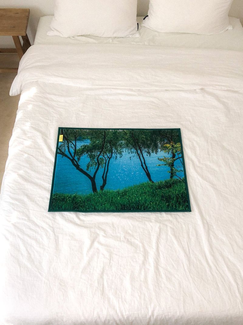 Blue river foot mat