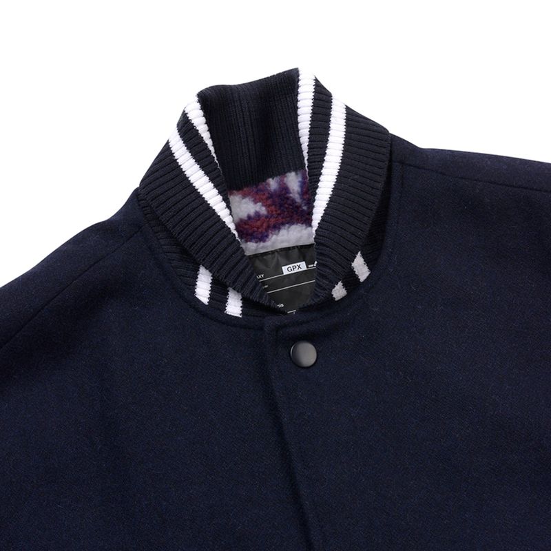 Reversible Wool-Blend Varsity Coat