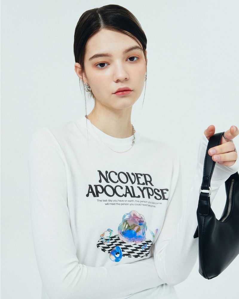 OBJECT POINT LONG SLEEVE-WHITE