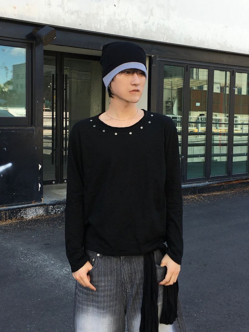 Loop Slub Eyelet Long Sleeve 2C