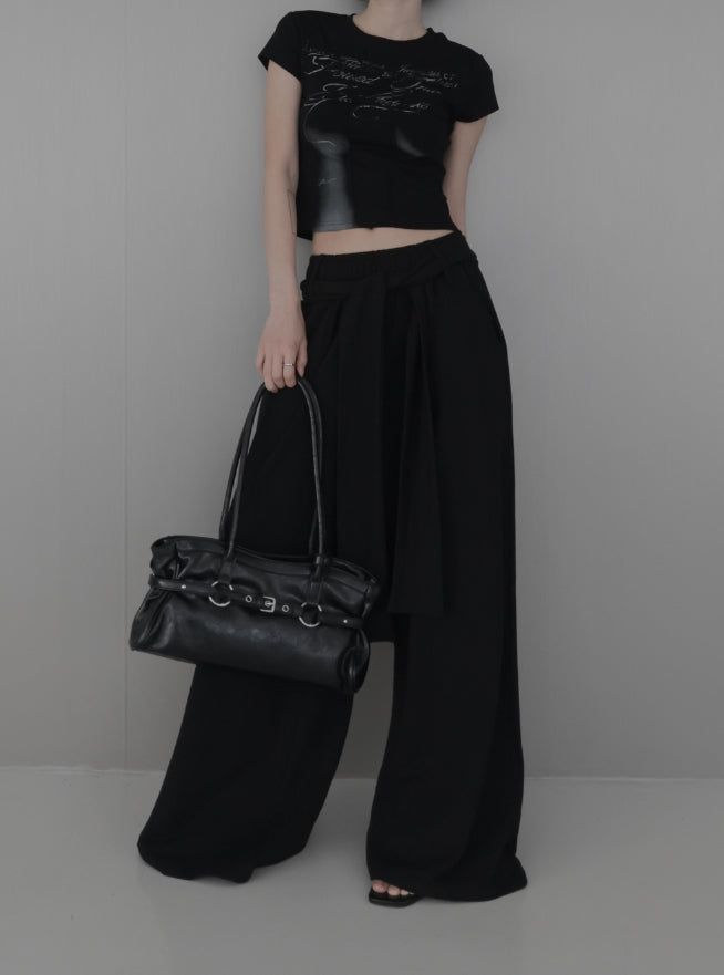 Tie Maxi Wide Sweatpants