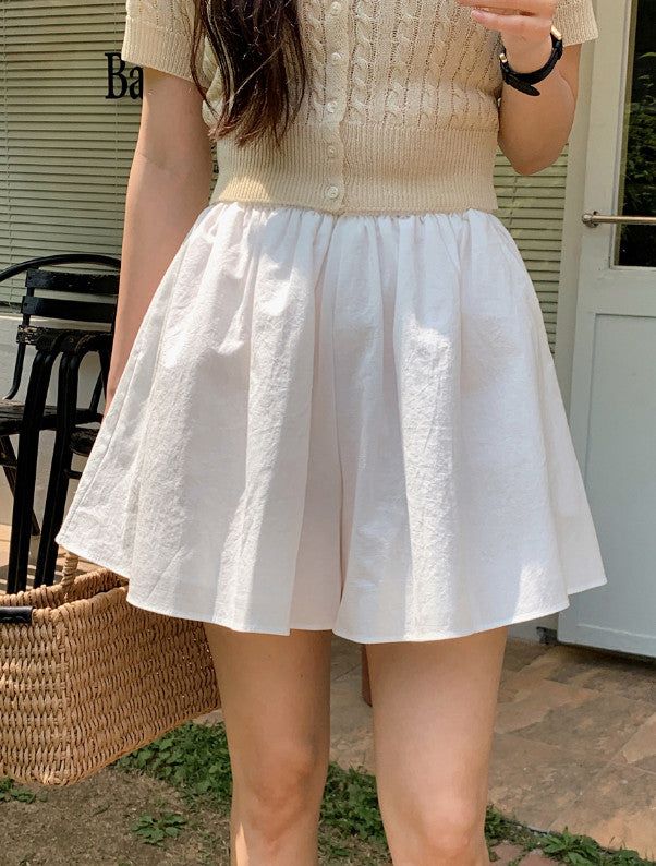ML Summer Flare Mini Skirt Pants (2color)