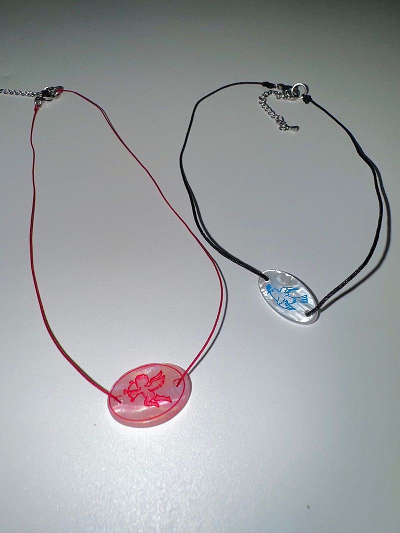 Kawai button necklace (2color)