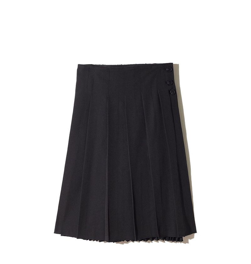 DOUBLE MOOD WRAP PLEATED SKIRT