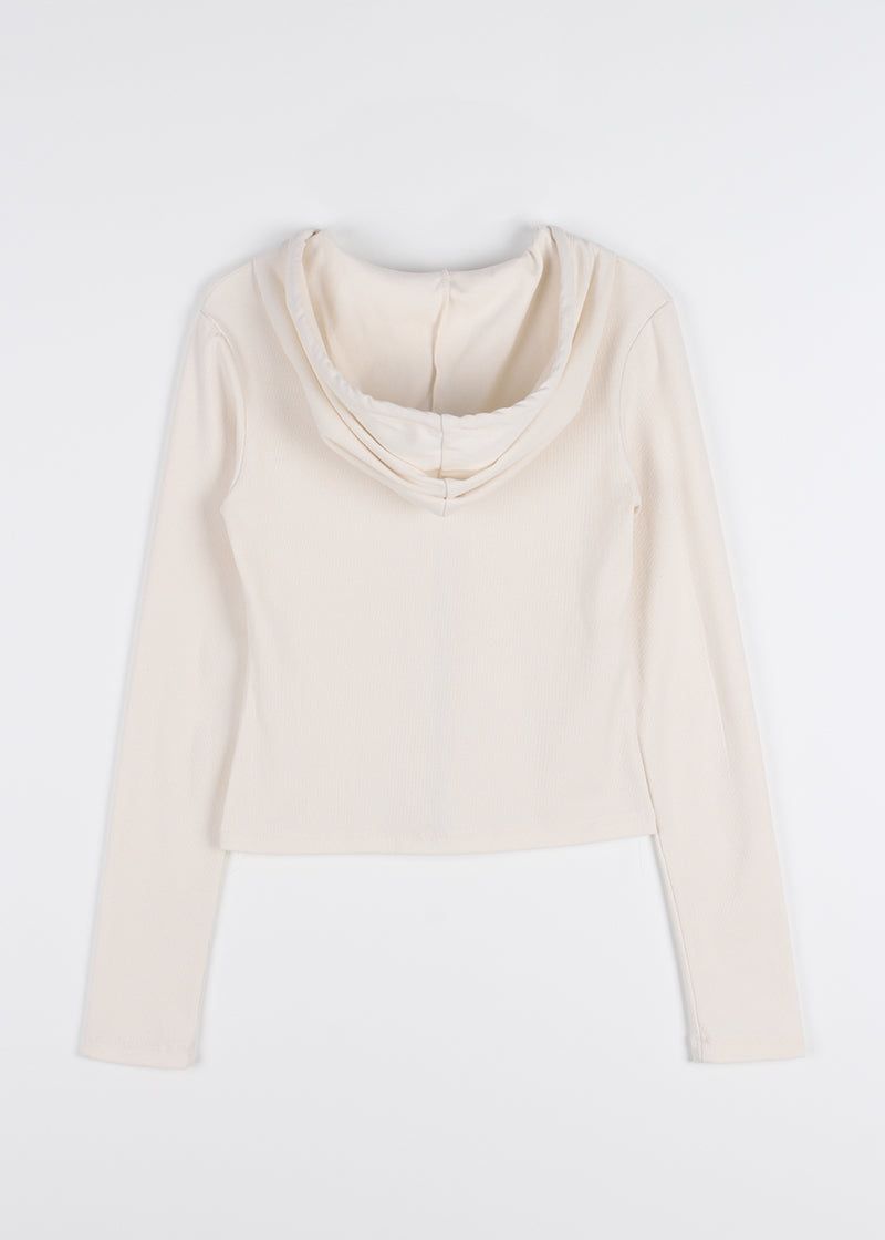 RIB SLIM HOOD ZIP-UP