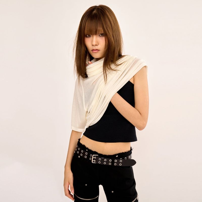 Turtle Neck Top - Ivory
