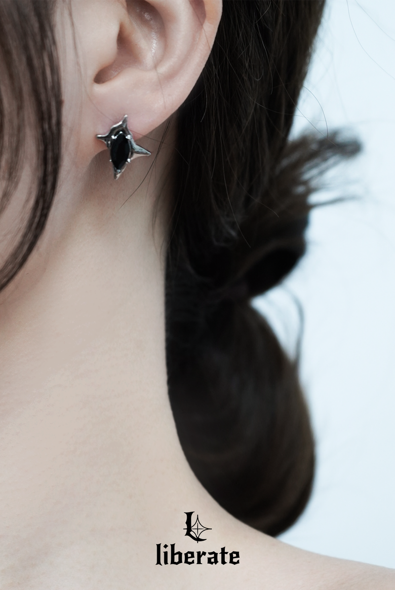 Crushed Square Cubic Earring