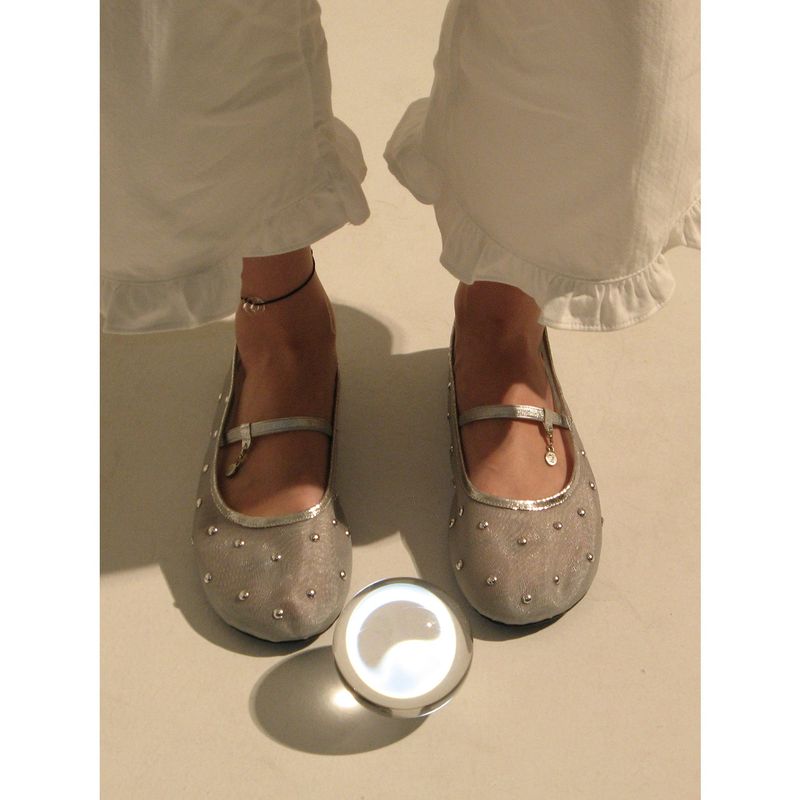 Bliss 0025. Stud Mesh Flat - 3colors