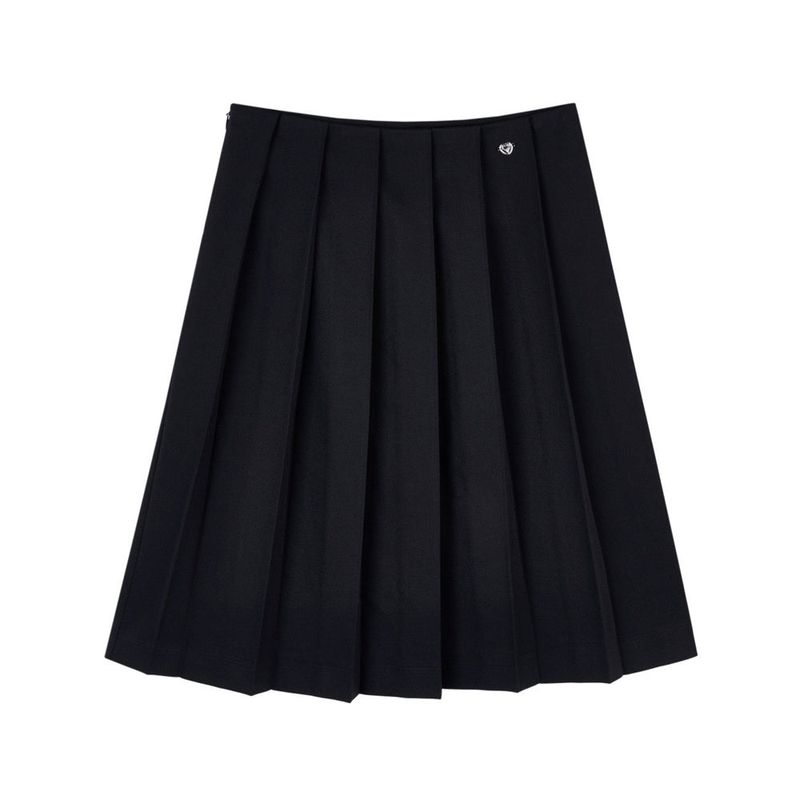 Classic Soft Pleats Skirt_Black