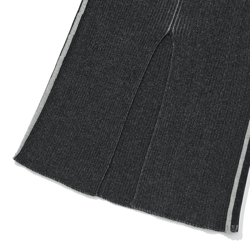 GARMENT KNIT LONG SKIRT [CHARCOAL]
