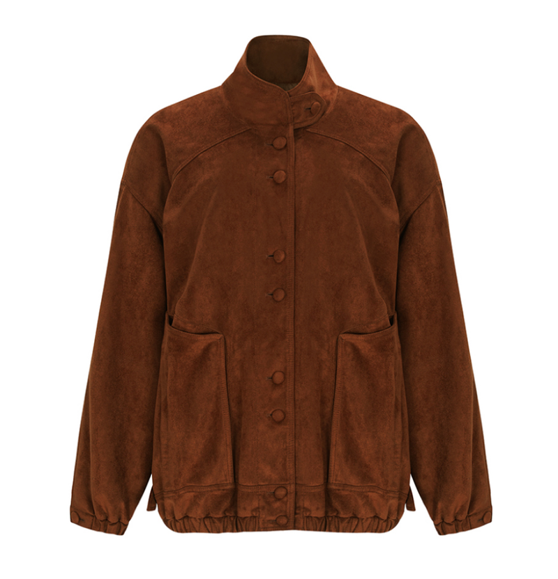 CINNAMON OVER FIT SUEDE JACKET