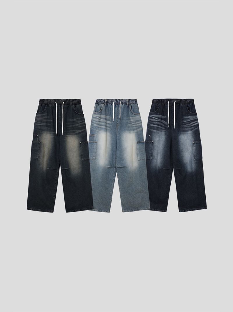 Rivet Double Cargo Brush Banding Denim