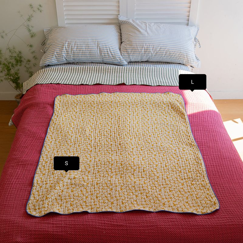 Reversible cotton Summer Blanket - L size