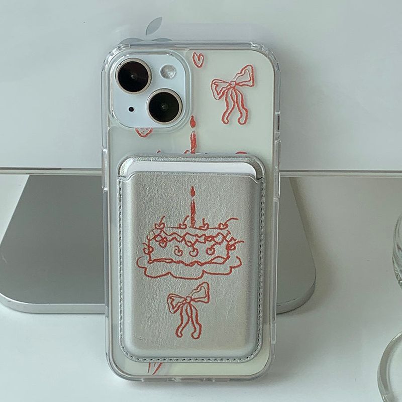 RedSilver - Party Cake Magsafe Phone Case Card Pocket Set