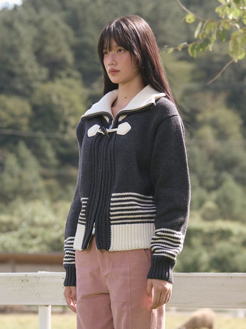 Toggle Button Wool Cardigan