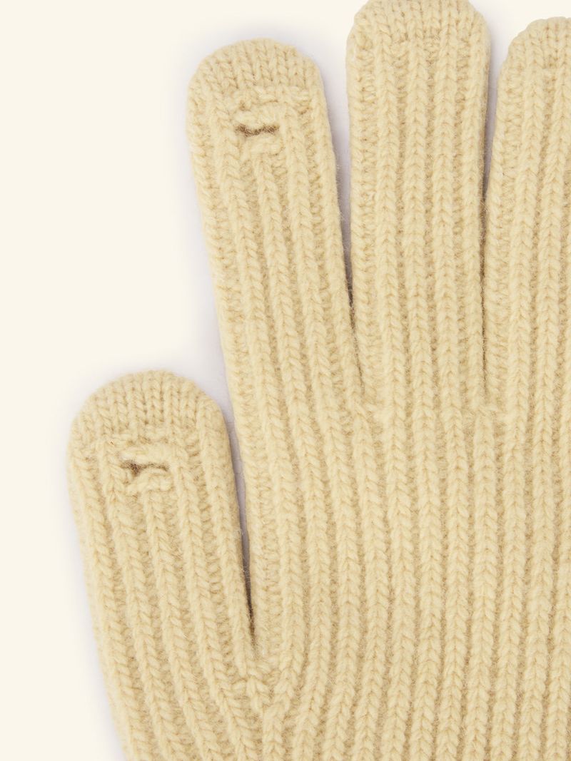 Label Finger Hole Long Glvoes