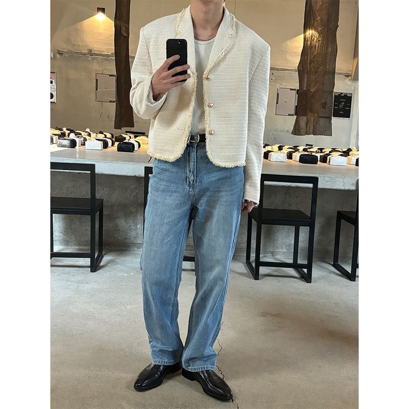 [S/F] Tail cutting tweed jacket(2color)
