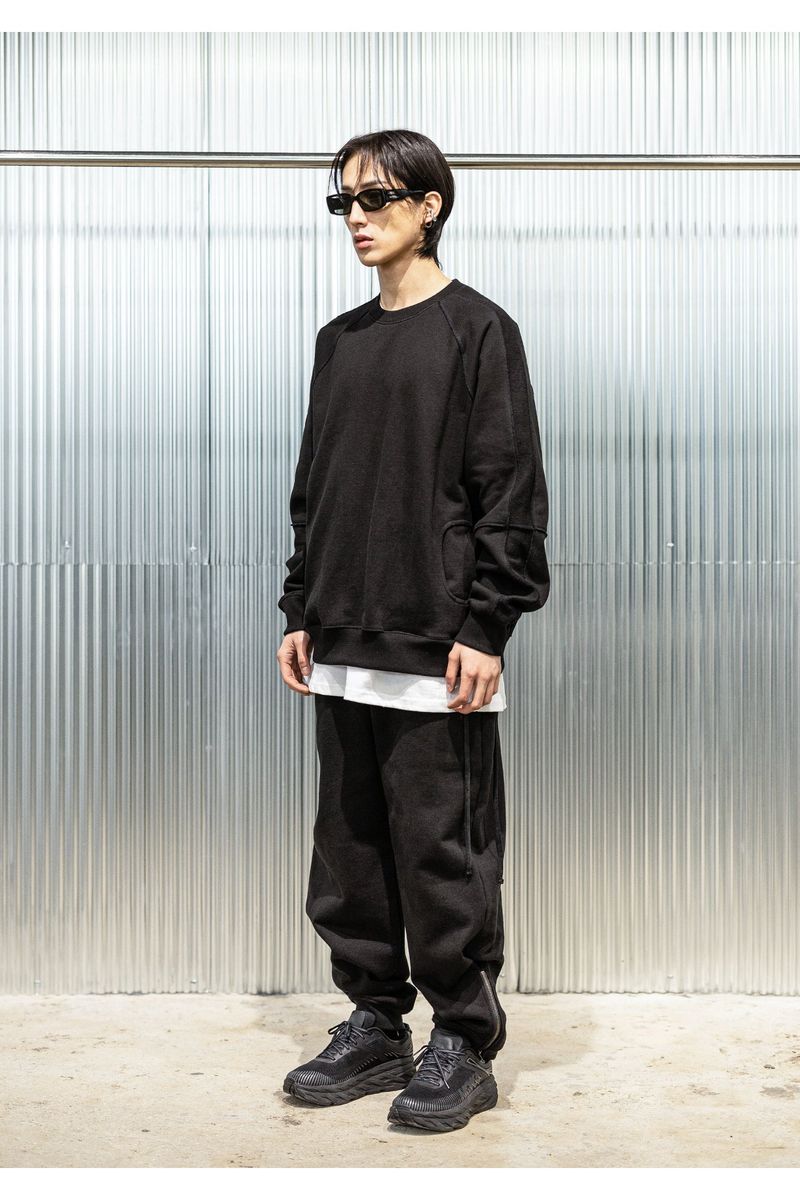 REVERSE INCISON POCKET SWEAT SHIRTS