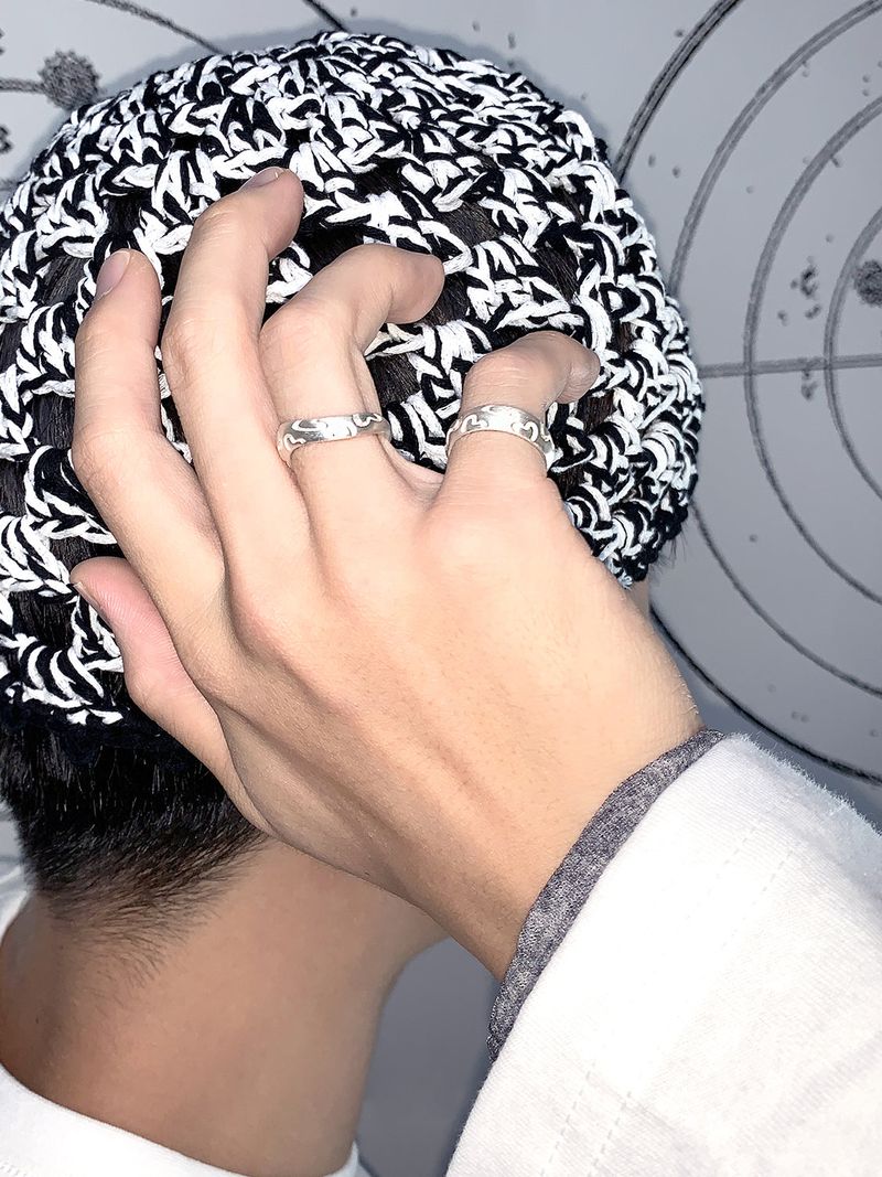 HEART TARGET WAVE RING (MATTE)
