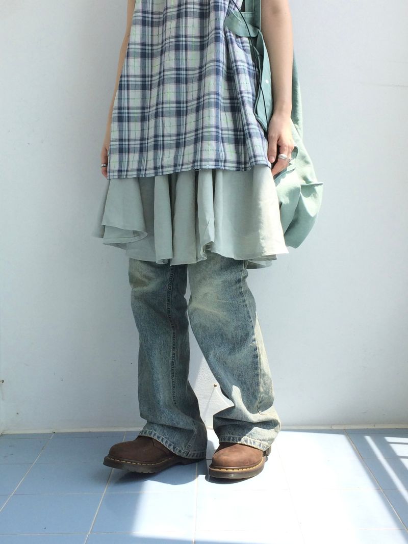 Vintage blue bootcut pants