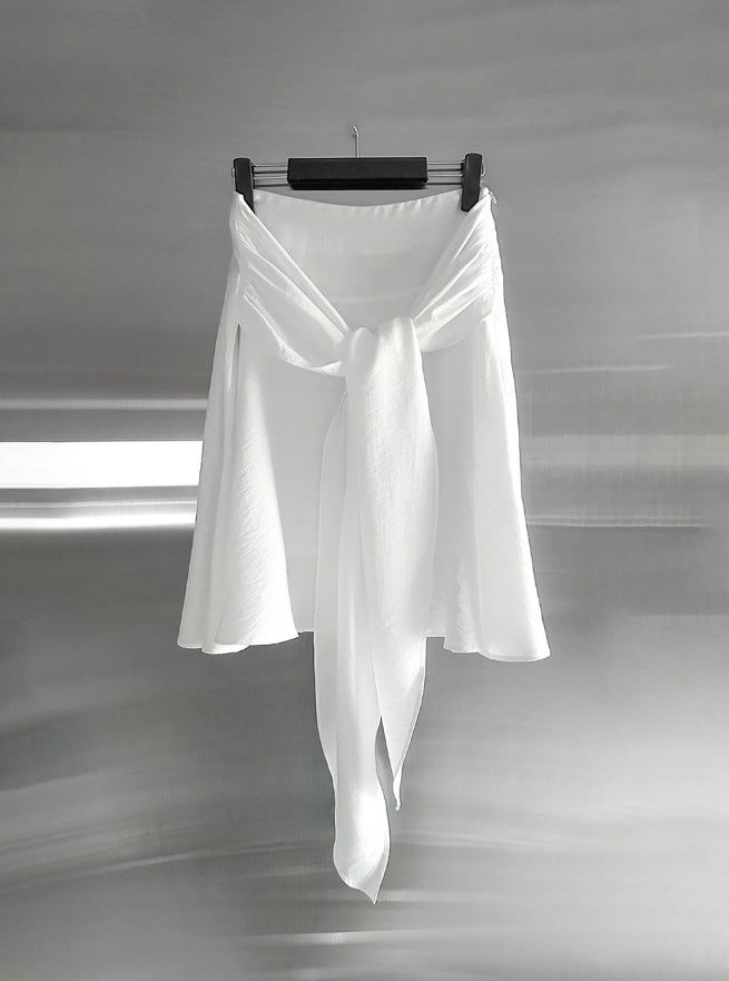 Elo Knot Nylon Midi Skirt