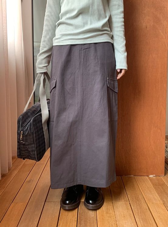 Ferns Cargo Cotton Long Skirt