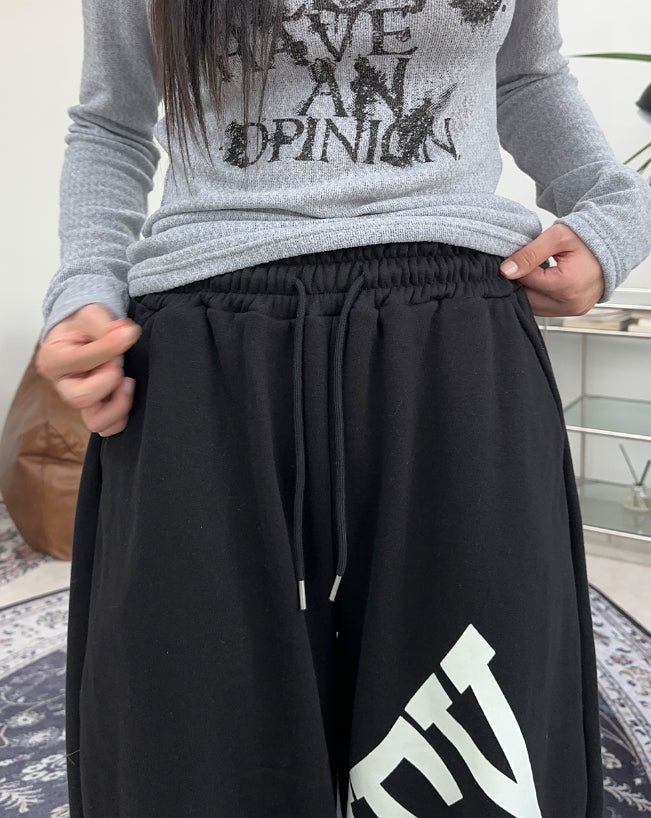 Journey Brushed Lettering Pants