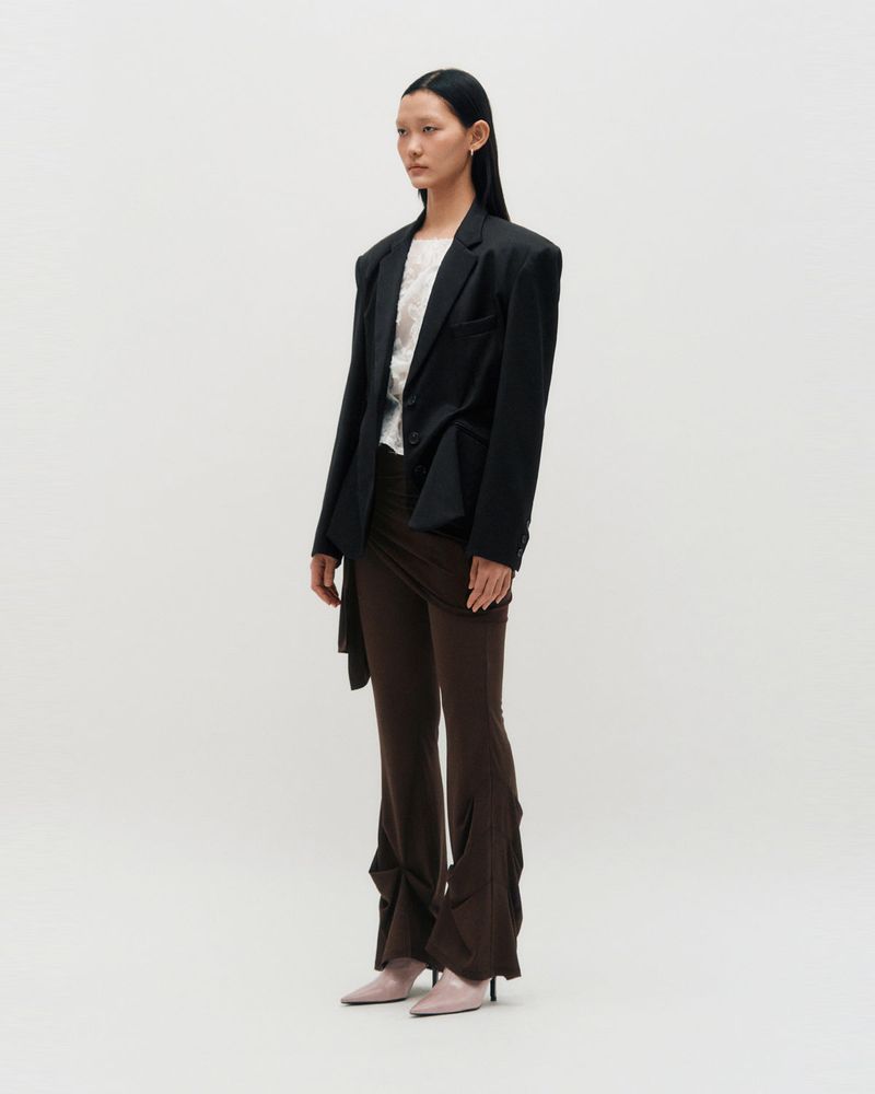 DOZI - Pinched Oversize Tailored Jacket _ BLACK