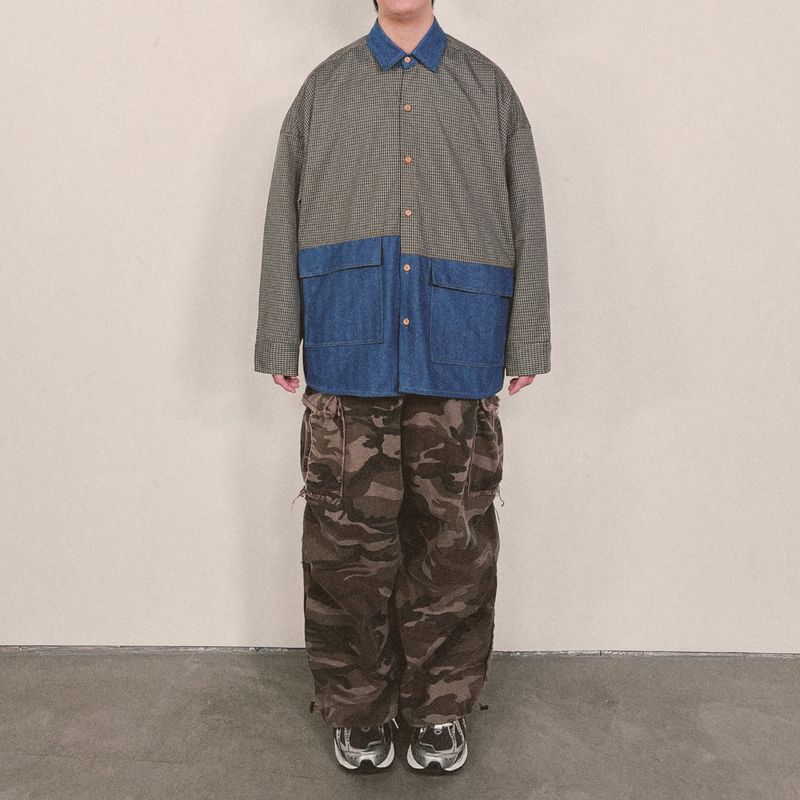 switch panel check shirt_blue
