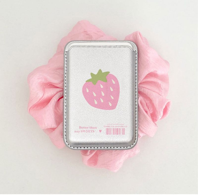 [MADE]  Fruit Fruit Card Wallet_PINKBERRY_SILVER