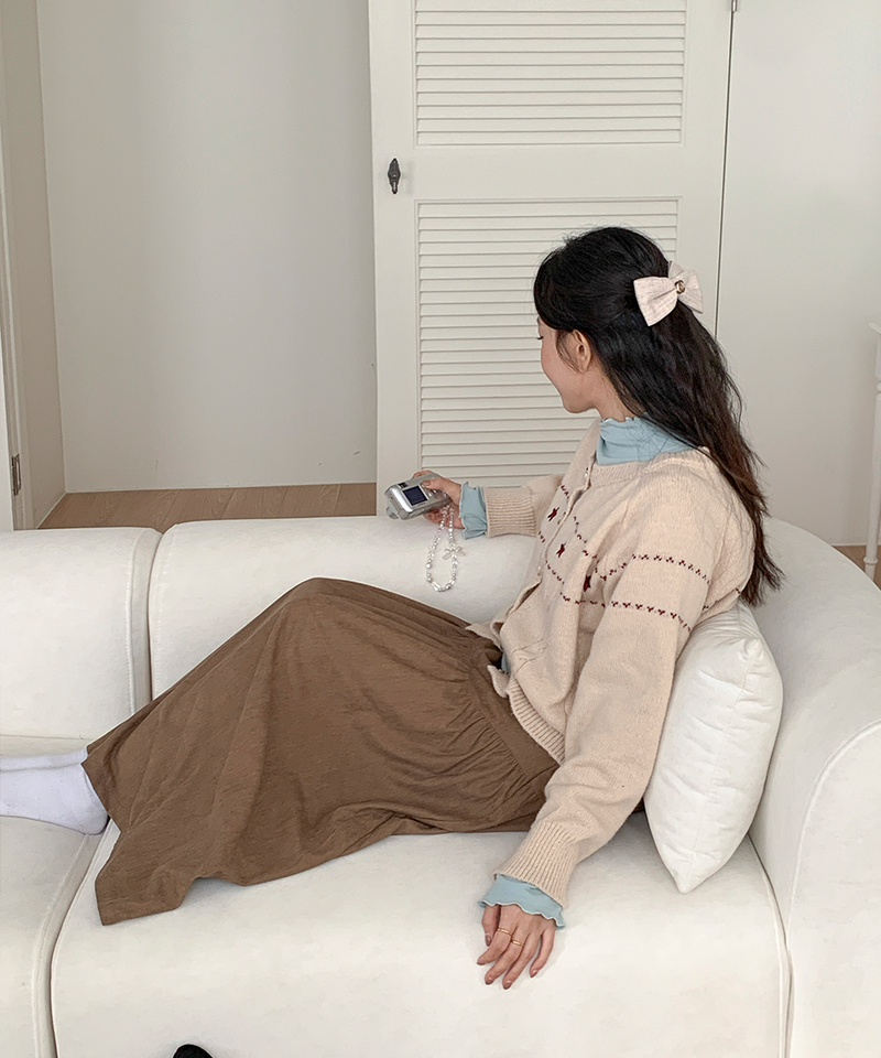 corduroy long skirt