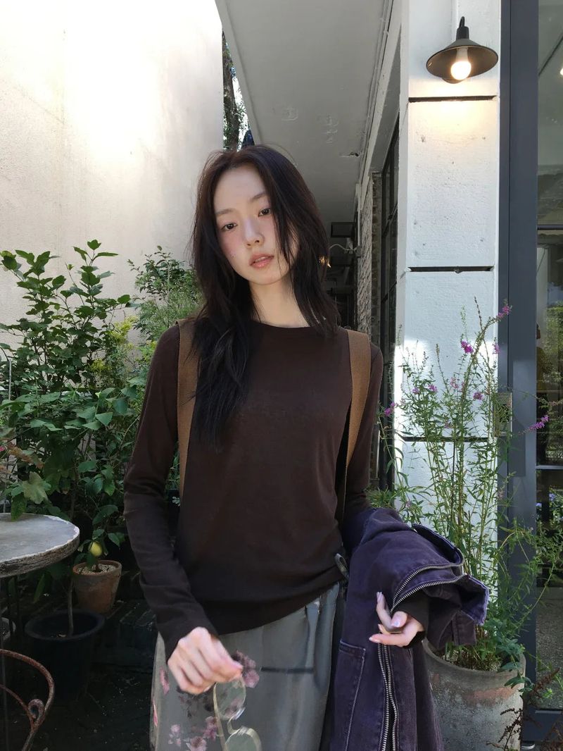 Leaf Low Cutting Long Sleeve (6color)