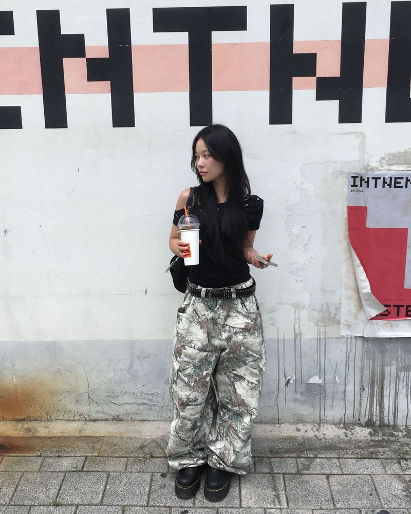 Tree camo button pants