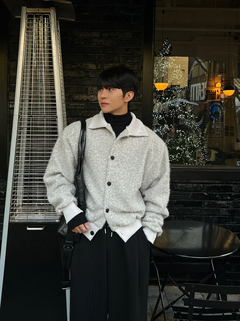 INF High-neck cardigan