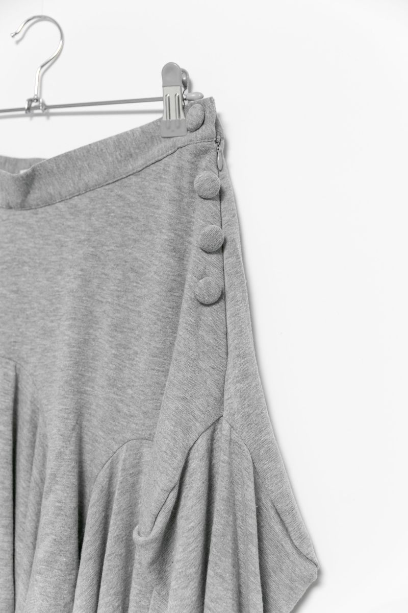 button curved flare midi skirt(3colors)
