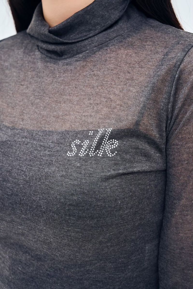 Stone logo high neck TEE