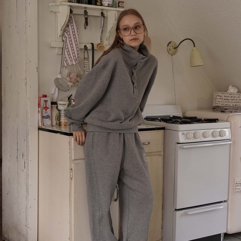 Melange Snap Sweatshirts